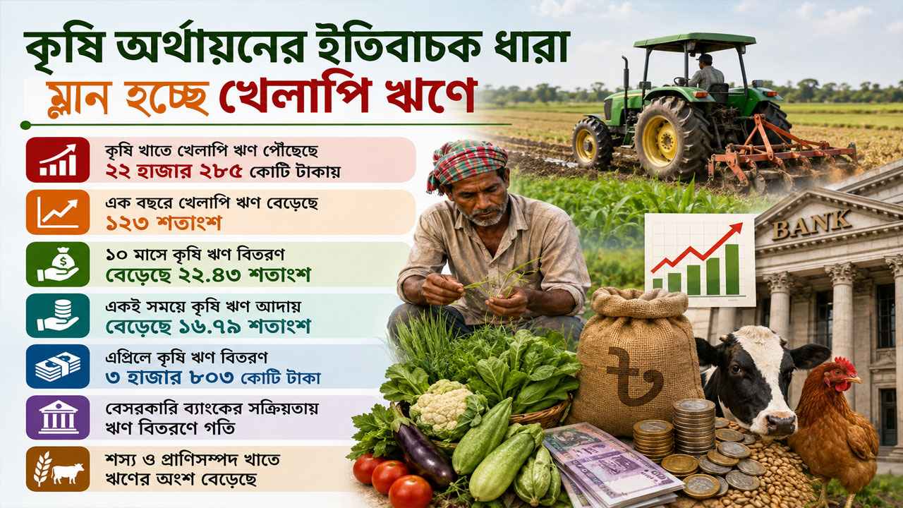 কৃষি অর্থায়নের ইতিবাচক ধারা ম্লান হচ্ছে খেলাপি ঋণে