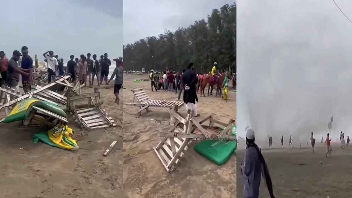 কক্সবাজার সমুদ্রসৈকতে হঠাৎ টর্নেডোর তাণ্ডব, লন্ডভন্ড সুগন্ধা পয়েন্ট