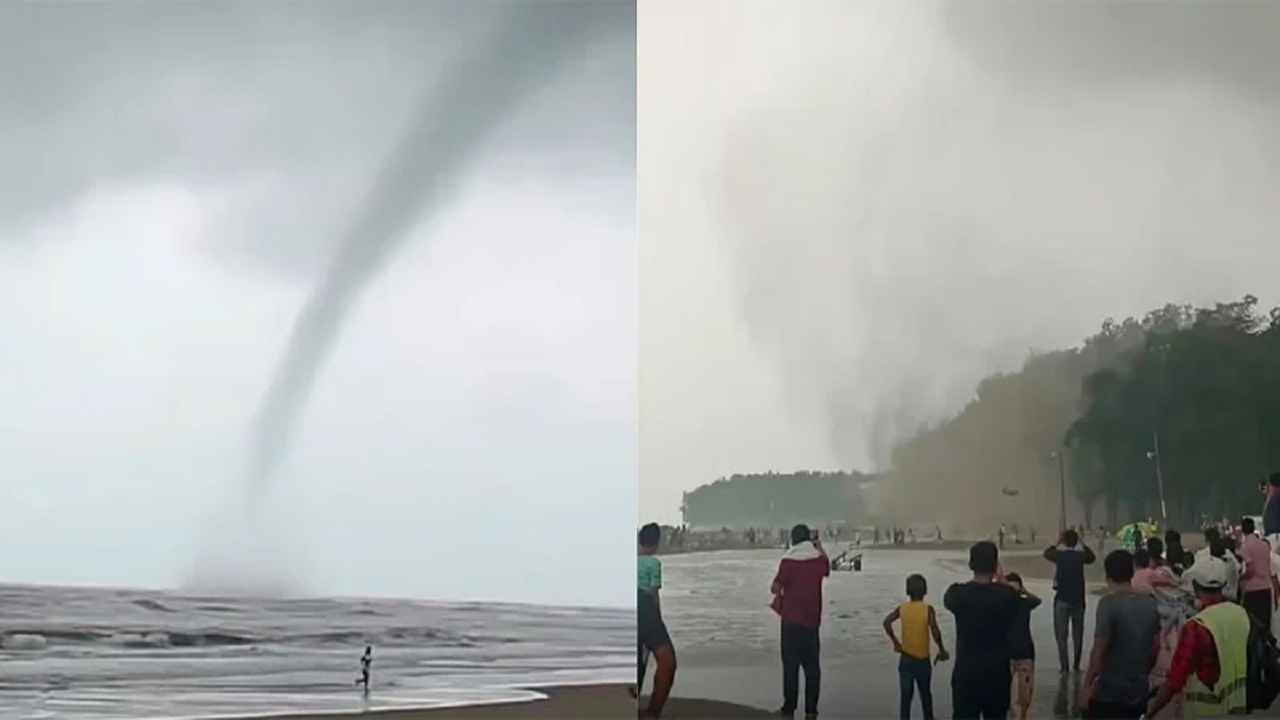 কক্সবাজার সৈকতে হঠাৎ টর্নেডো, আতঙ্কে পর্যটকদের ছোটাছুটি