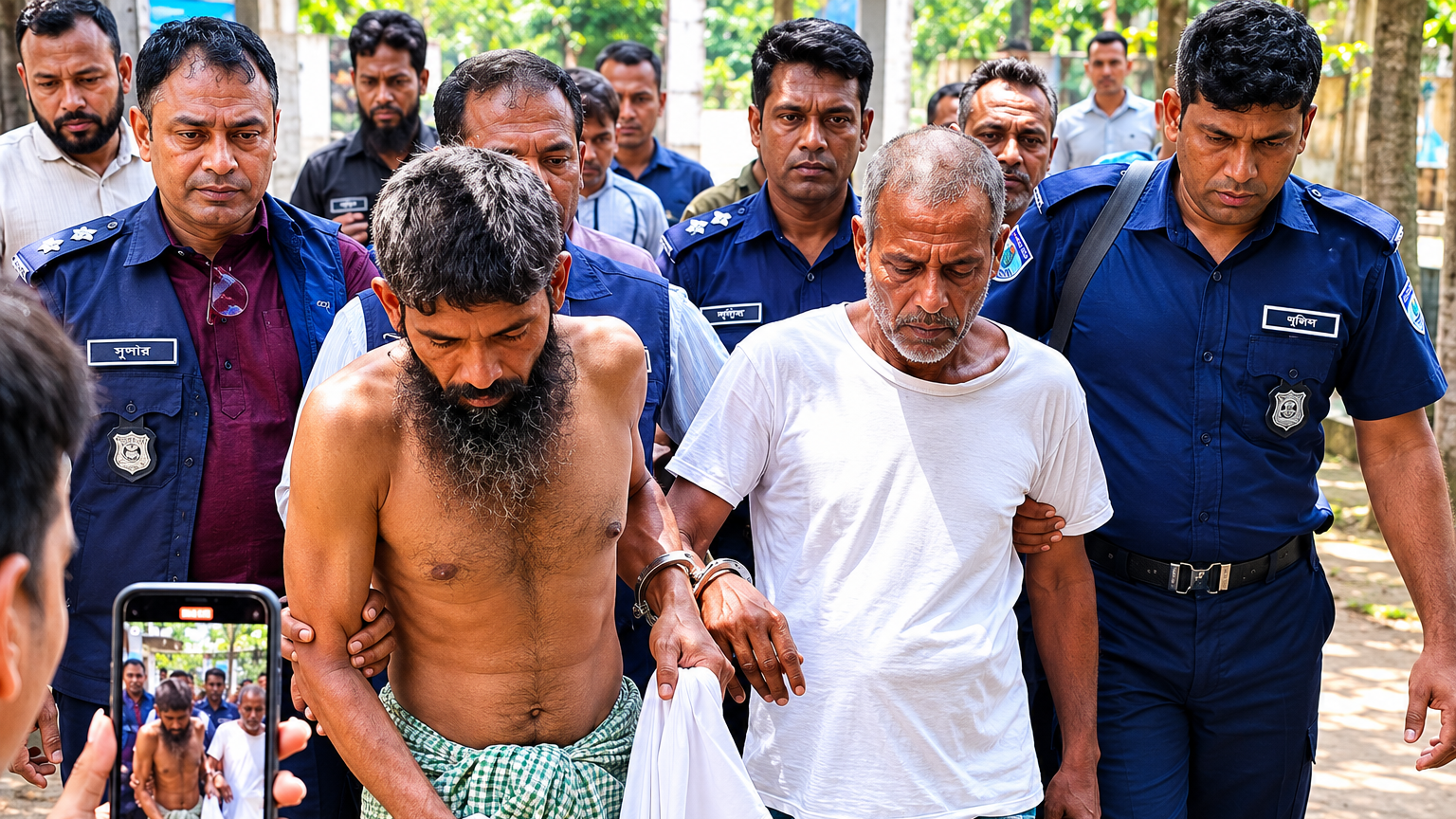 মুন্সিগঞ্জে বৃদ্ধকে কুড়াল দিয়ে কুপিয়ে হত্যার অভিযোগে বাবা-ছেলে আটক