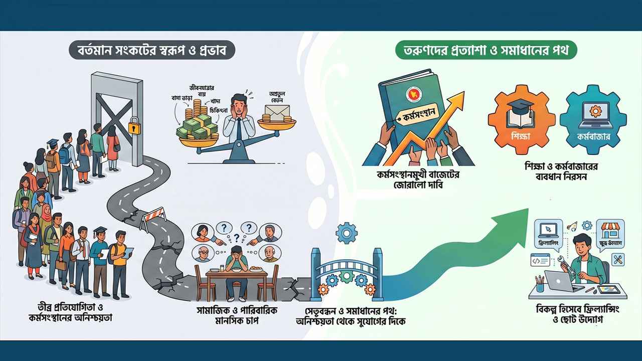 কর্মসংস্থানমুখী বাজেটের দাবি তরুণদের