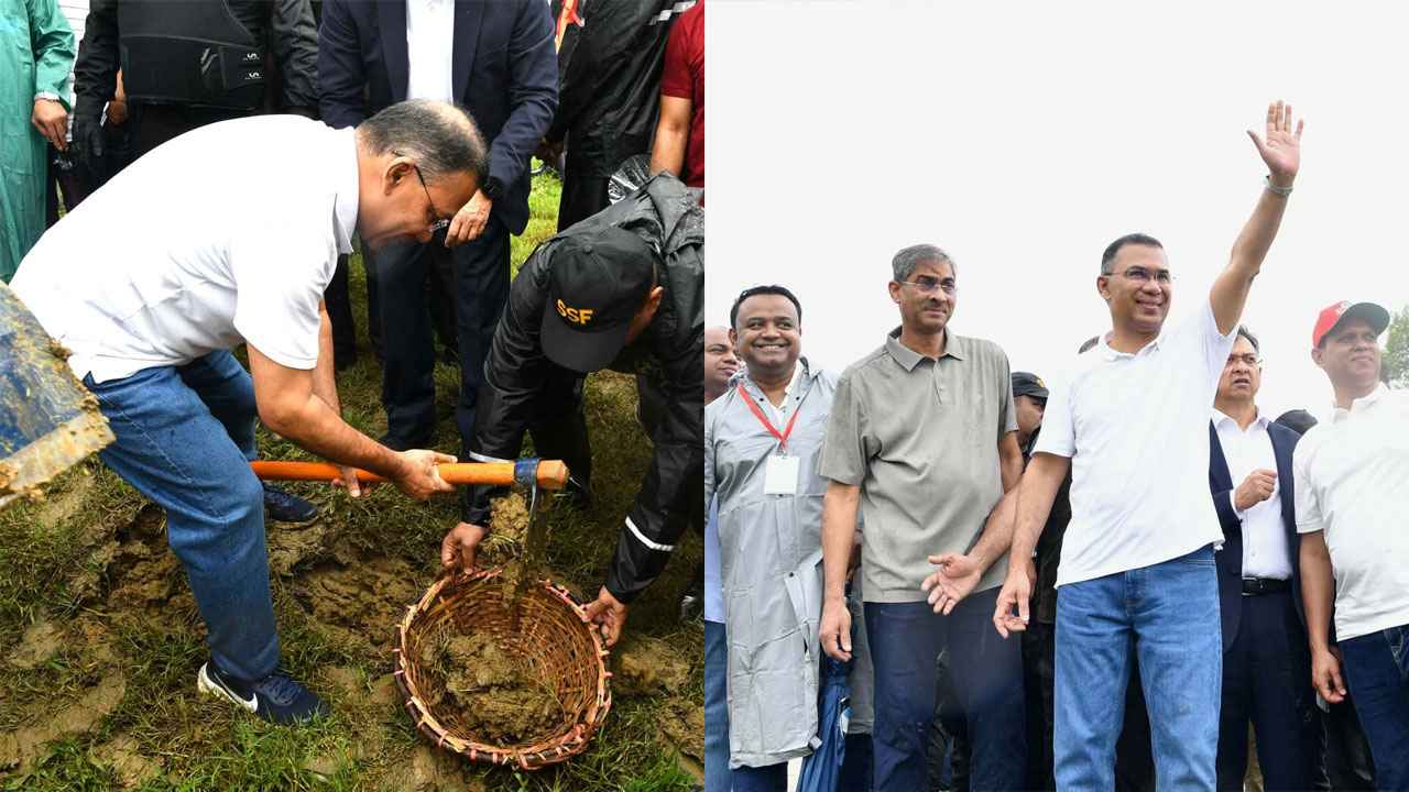 বাবার স্মৃতিবিজড়িত ‘পাতলী খাল’ পুনঃখনন উদ্বোধন করলেন তারেক রহমান