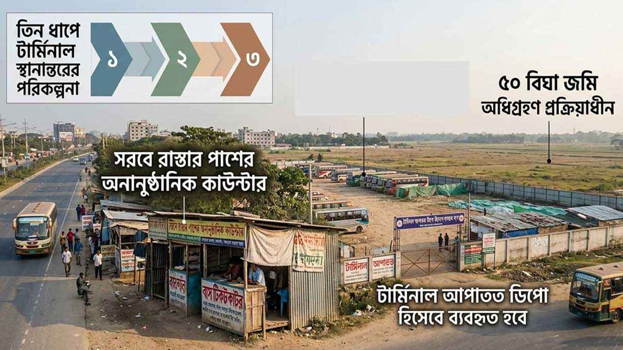 ঢাকার ৪ বাস টার্মিনাল সরানোর উদ্যোগ, শুরুতেই উঠছে প্রশ্ন