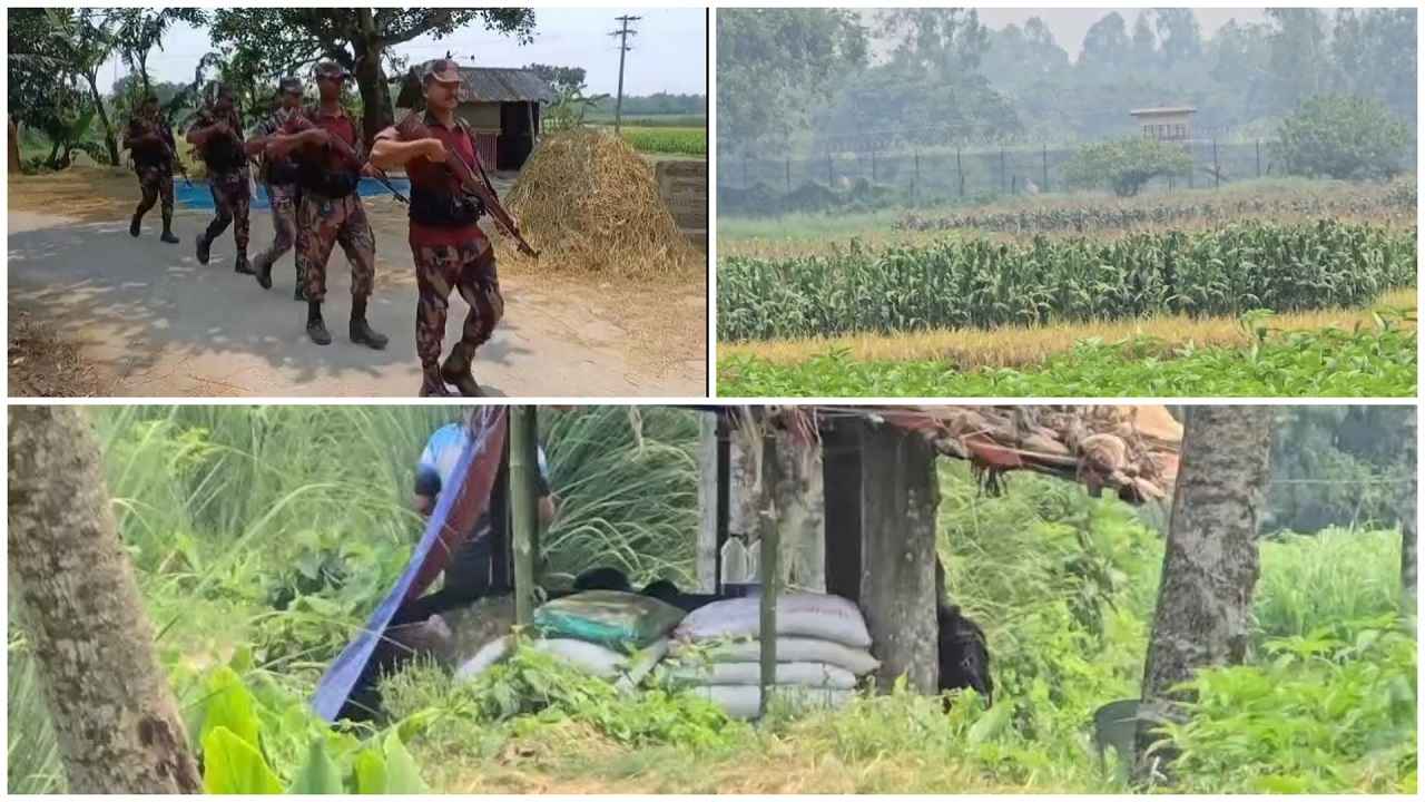পাঁচবিবি সীমান্তে কাঁটাতারের বেড়া দেওয়ার চেষ্টা, বিজিবির বাধা