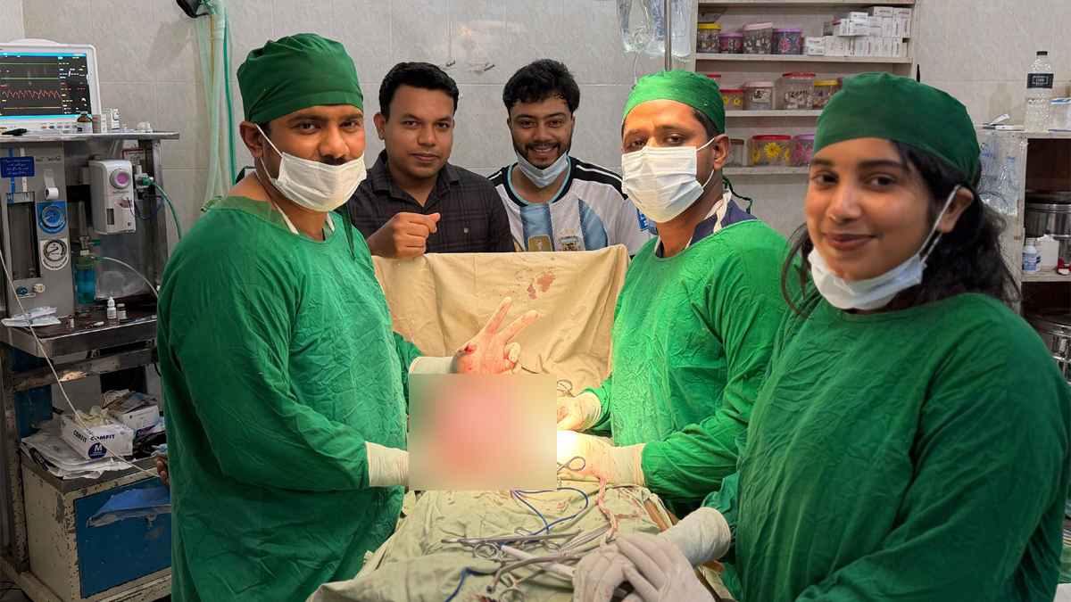 এবার নারীর পেটে অস্ত্রোপচার করে ৩ কেজি ওজনের টিউমার অপসারণ