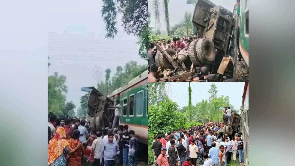 চট্টগ্রামে বালুবোঝাই ট্রাকের সঙ্গে ট্রেনের ধাক্কা