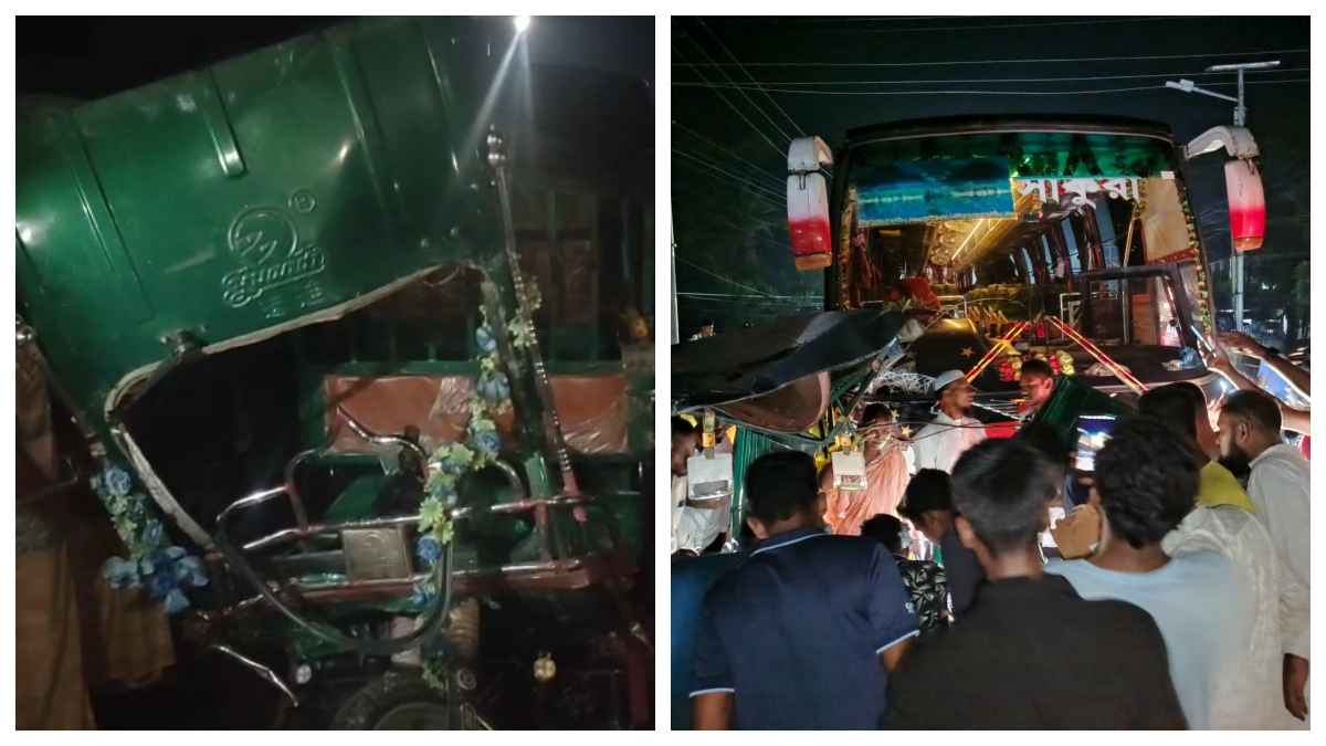 কলাপাড়ায় বাস-ইজিবাইকের মুখোমুখি সংঘর্ষে নিহত ১