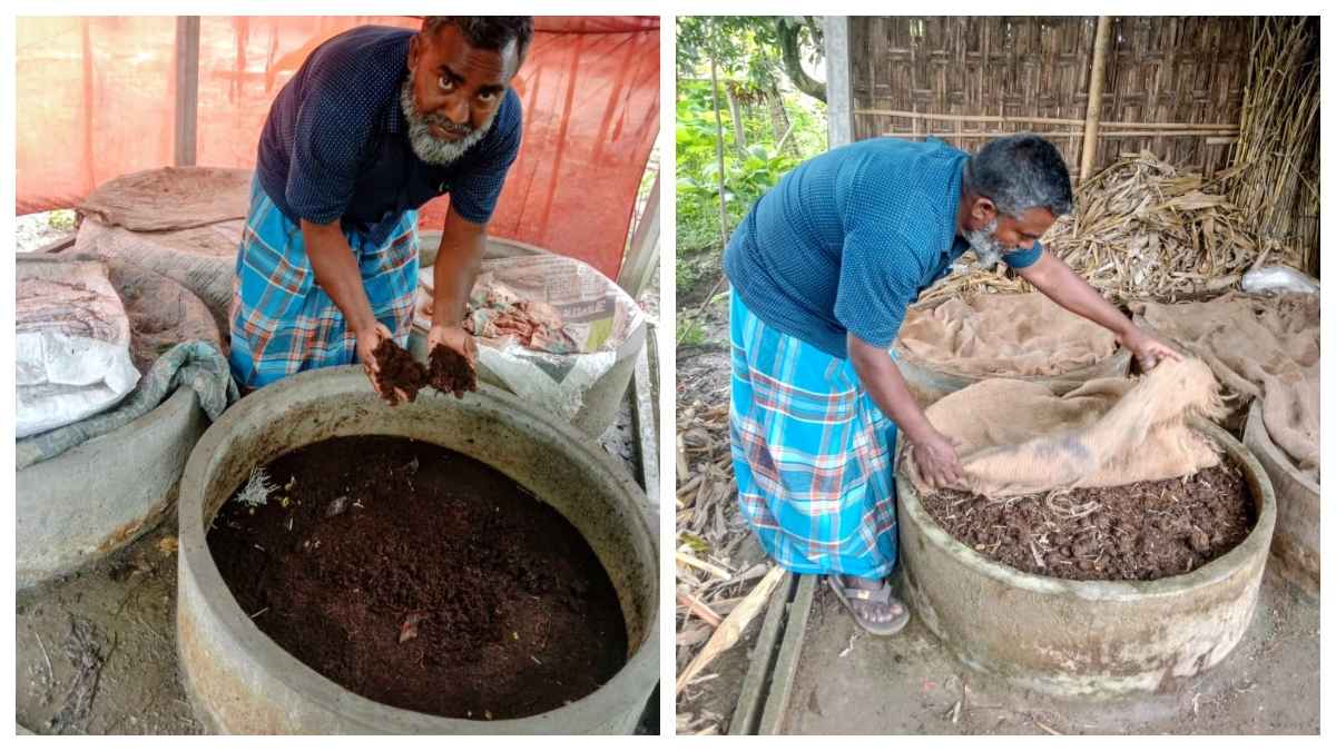 ভার্মি কম্পোস্ট উৎপাদনে কমছে খরচ, বেশি লাভে কৃষক খুশি