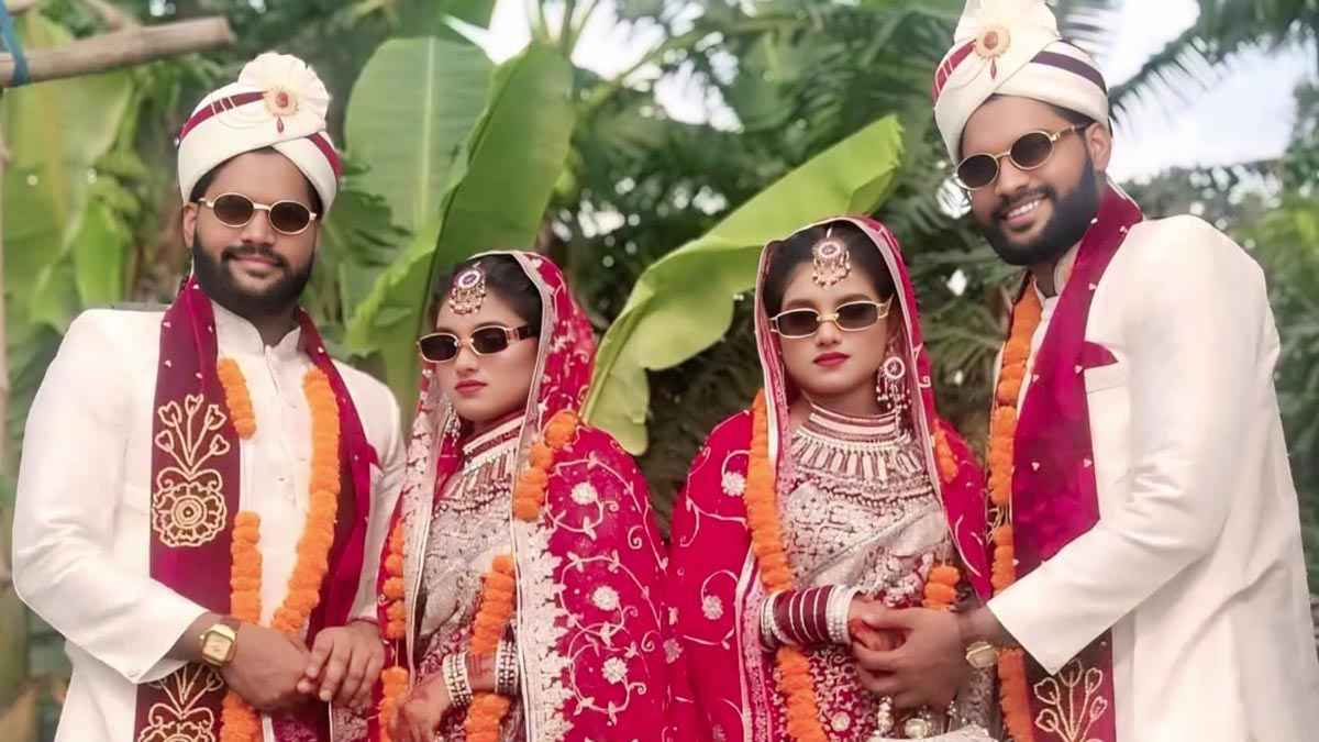 যমজ দুই বোনের সঙ্গে দুই যমজ ভাইয়ের বিয়ে