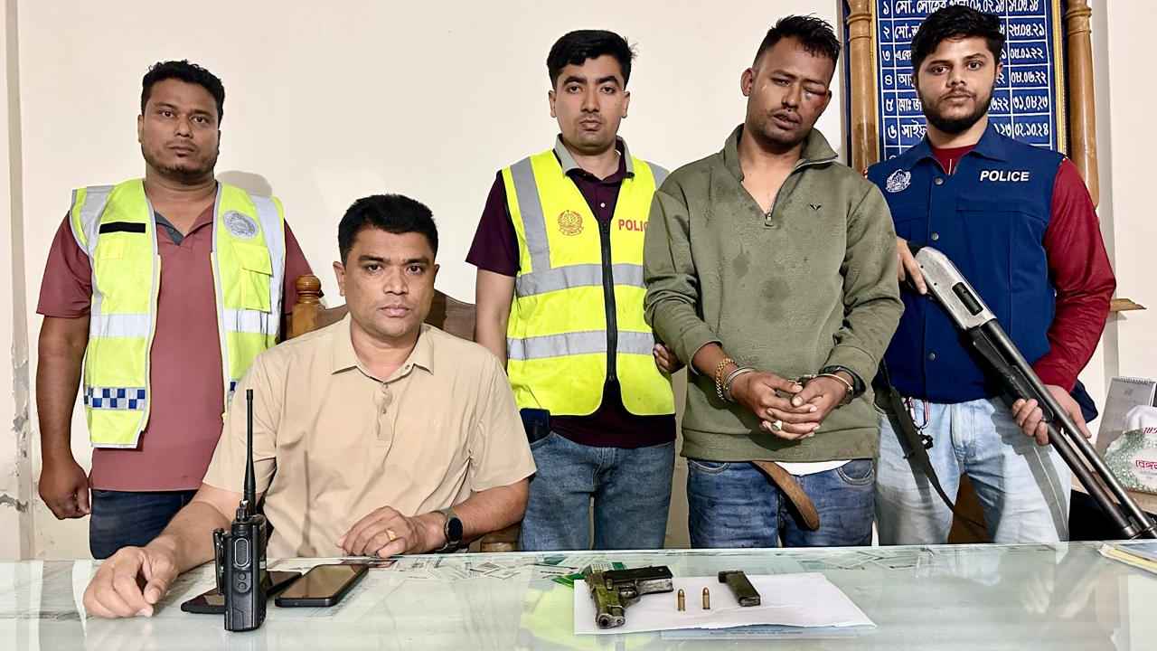 সোনারগাঁয়ে পিস্তল ও গুলিসহ সন্ত্রাসী গ্রেফতার