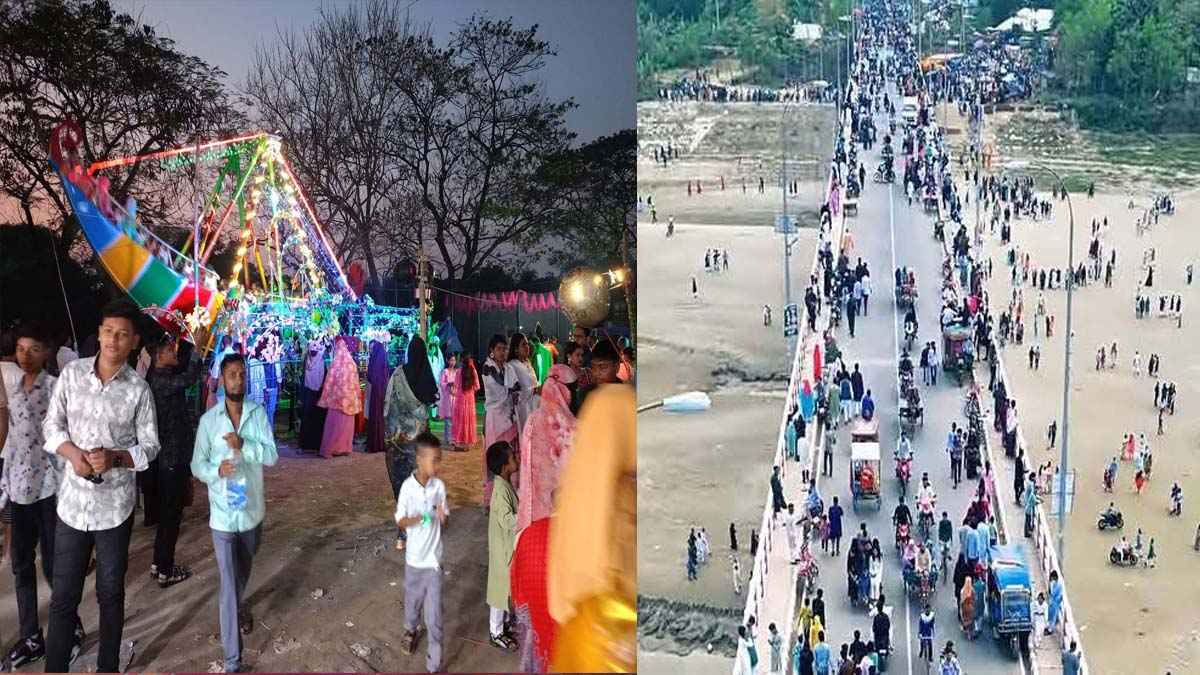 পদ্মা ও গড়াই নদীর পাড়েই কুষ্টিয়াবাসীর ঈদের আমেজ