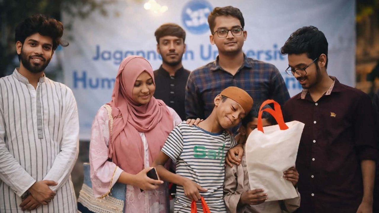 সুবিধাবঞ্চিত শিশুদের পাশে জবি হিউম্যান রাইটস সোসাইটি