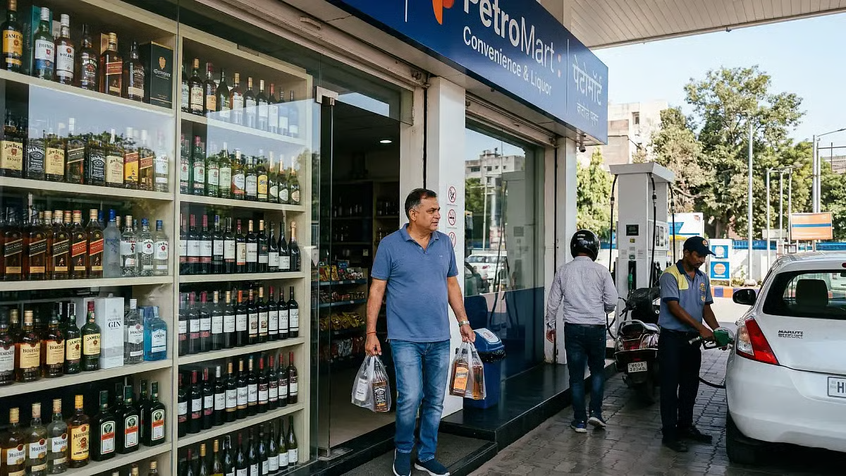 ভারতে পেট্রোল পাম্পে বিক্রি হচ্ছে মদ