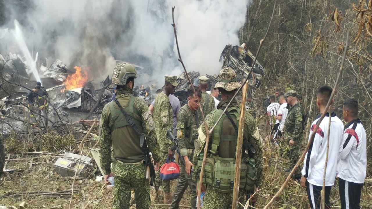 কলম্বিয়ায় সামরিক বিমান বিধ্বস্তের ঘটনায় নিহত ৩৪