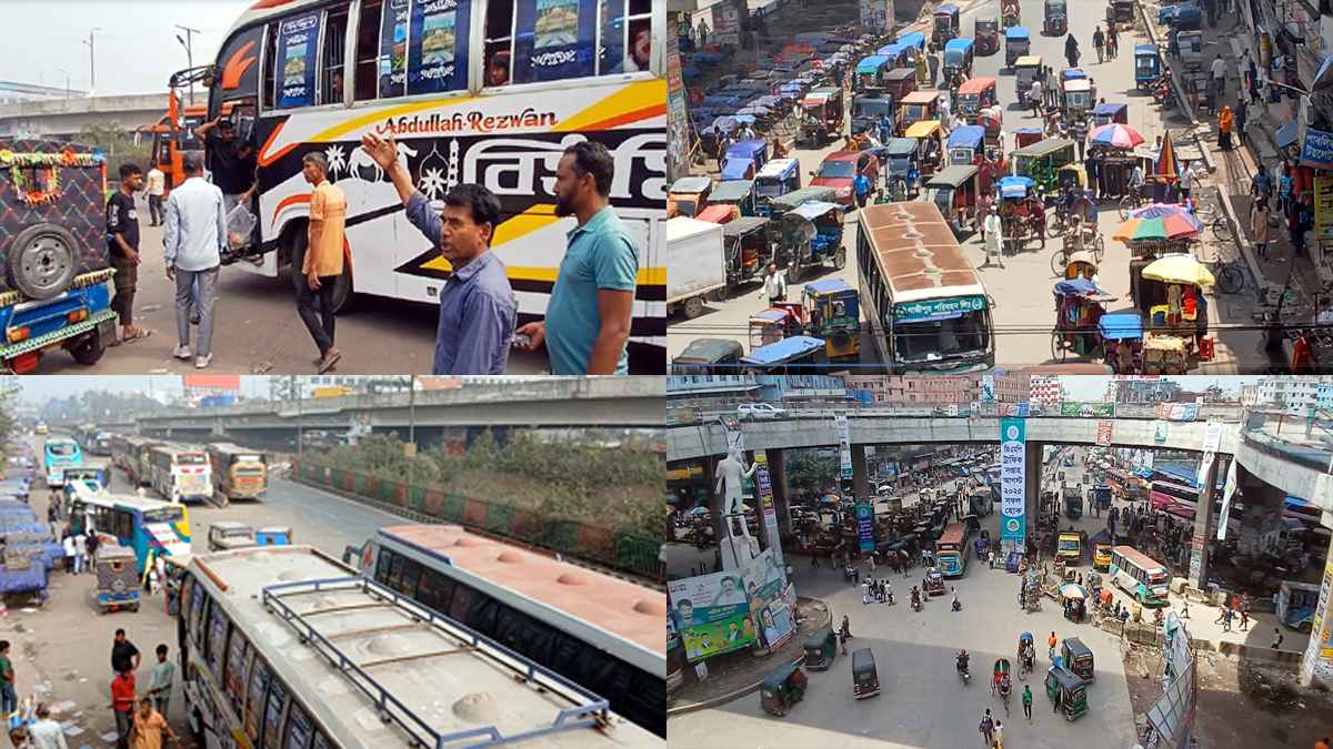 গাজীপুরে মহাসড়কের বিভিন্ন পয়েন্টে যানজটের শঙ্কা