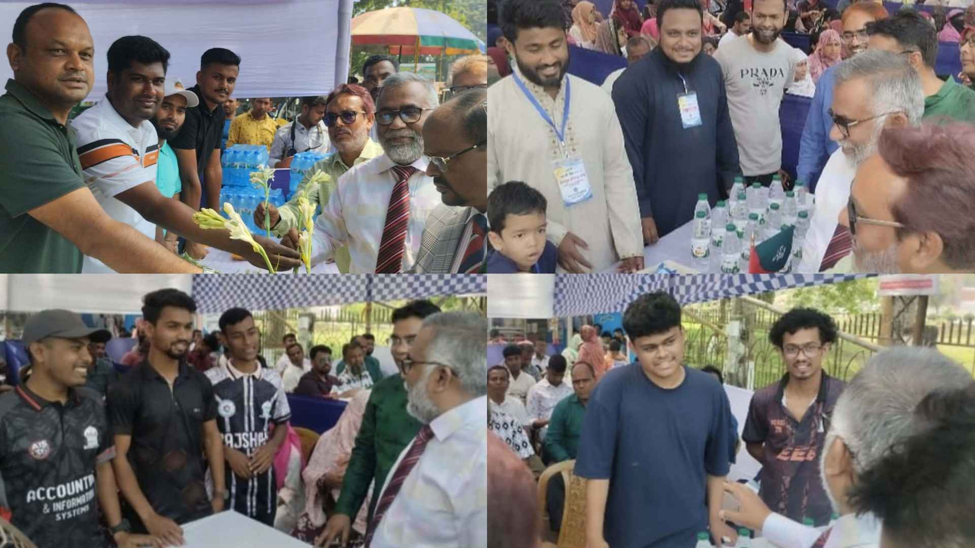 গুচ্ছ ভর্তি পরীক্ষায় বিভিন্ন স্টল পরিদর্শন ইবি ভিসির