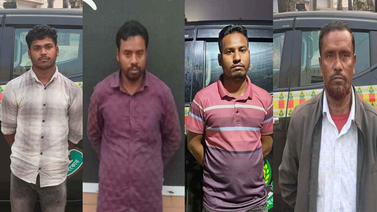 বরগুনায় সুজন হত্যা মামলার চার আসামি গ্রেফতার