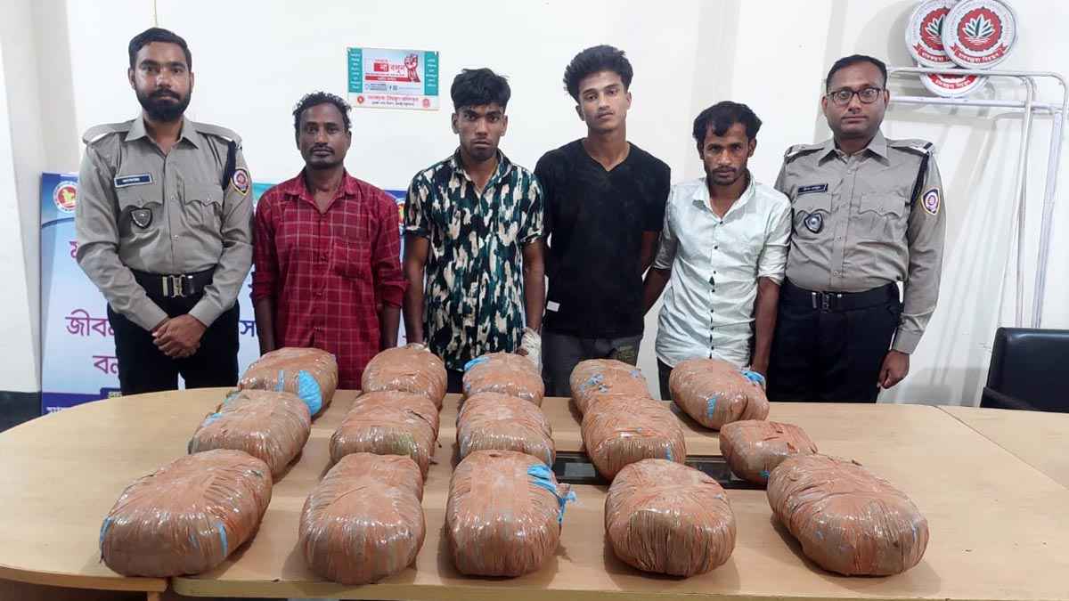 নেত্রকোনায় ৩০ কেজি গাঁজাসহ ৪ মাদক কারবারি আটক