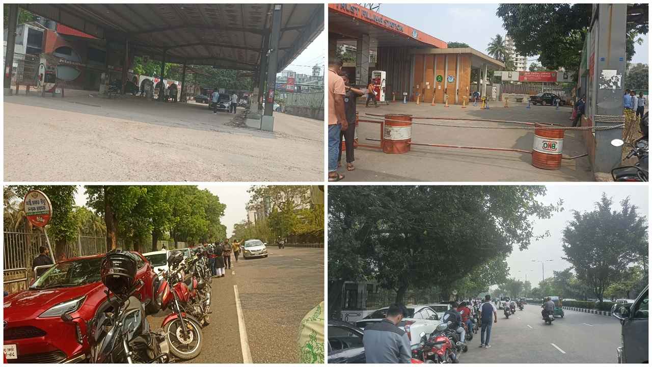 বিকেল ৩টার আগে মিলবে না জ্বালানি তেল, আজও দীর্ঘ লাইন