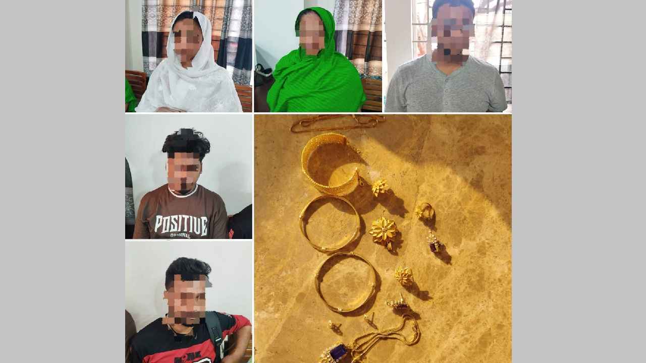 রাজধানীতে বাসা থেকে চুরি যাওয়া স্বর্ণালঙ্কার উদ্ধার, গ্রেফতার ৫