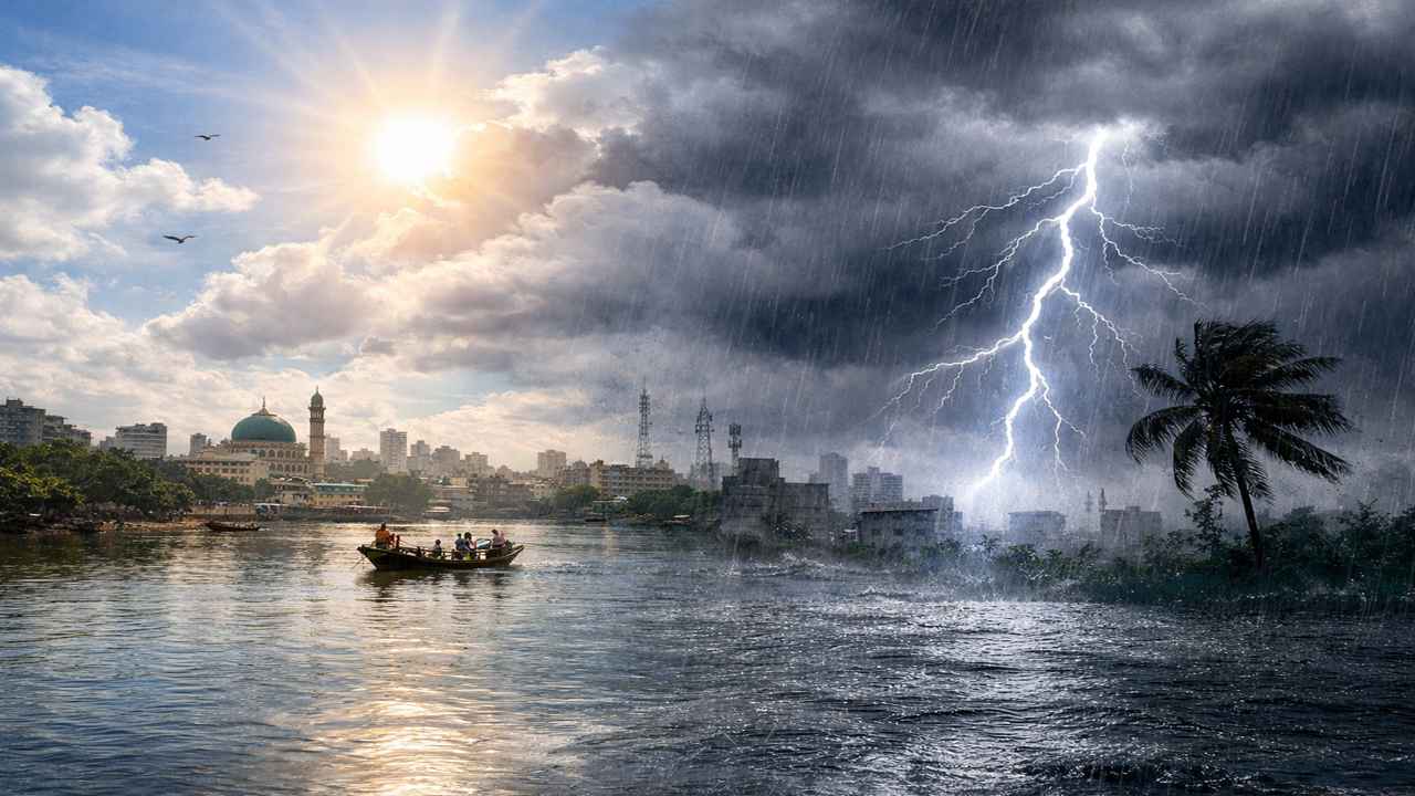 আবহাওয়ায় পরিবর্তন নেই, তবুও বৃষ্টি-বজ্রপাতের আভাস