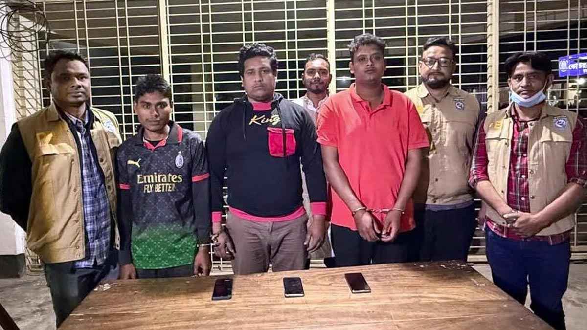 রংপুরে অনলাইন জুয়াড়ি চক্রের তিনজন গ্রেফতার