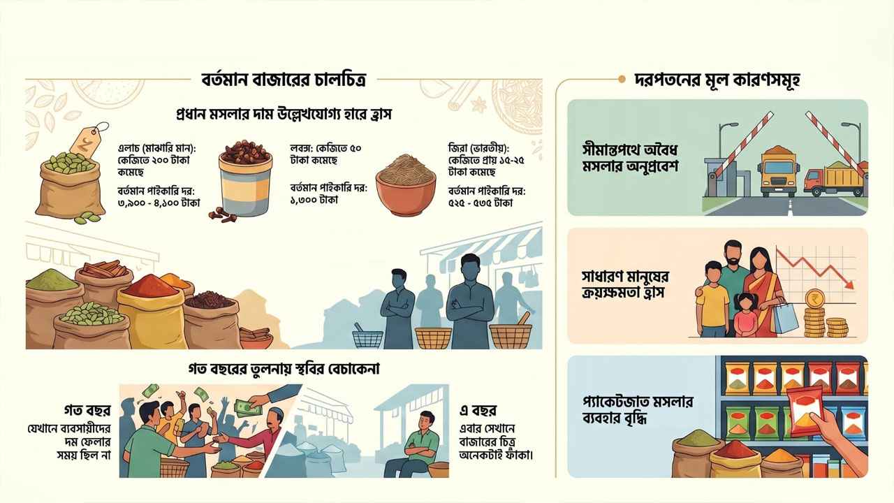 কোরবানির আগে পাইকারি মসলার বাজার মন্দা!