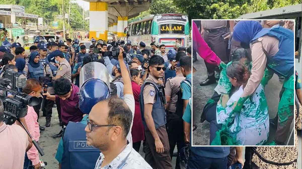 চট্টগ্রামে গ্রাফিতি আঁকা নিয়ে পুলিশের সঙ্গে ধস্তাধস্তি