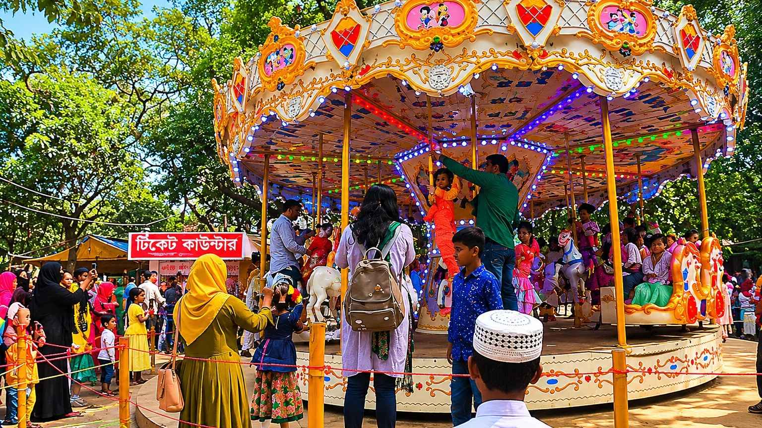 ট্রেন, রাইড আর উচ্ছ্বাসে ভরপুর চিড়িয়াখানার শিশু কর্নার