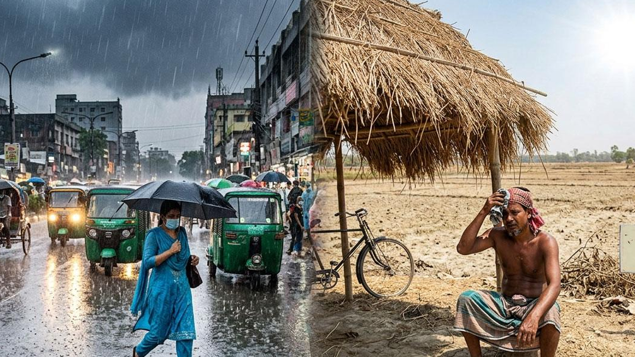 ৩ বিভাগে ভারী বৃষ্টি ও চার জেলায় বইছে মৃদু তাপপ্রবাহ 