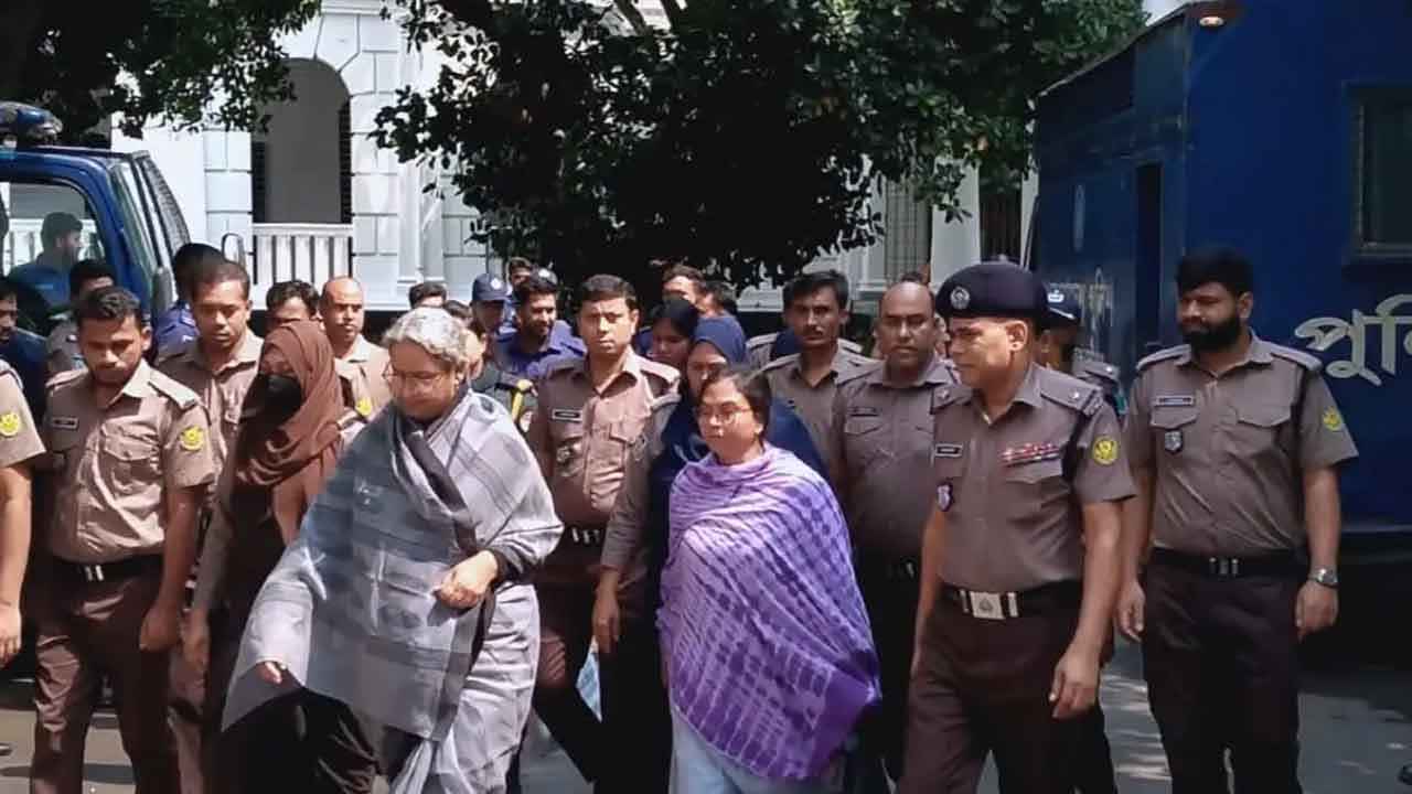 ট্রাইব্যুনালে আনা হয়েছে দীপু মনি-রুপা-মোজাম্মেল বাবুকে