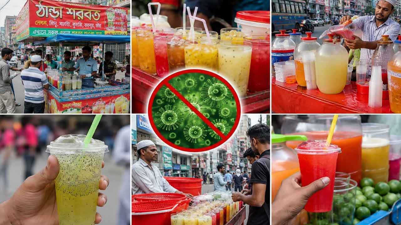 রাজধানীর পথে পথে শরবত, বাড়ছে স্বাস্থ্যঝুঁকি