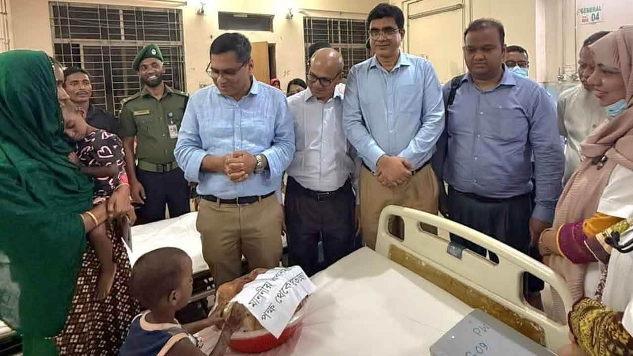 হামে আক্রান্ত হাসান ও হোসেনের পাশে প্রধানমন্ত্রী