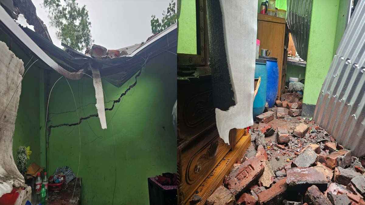শরীয়তপুরে চারতলা ভবনের দেয়াল ধস, অল্পের জন্য প্রাণে বাঁচলেন বাসিন্দারা