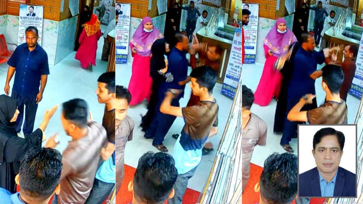 ফার্মেসি মালিক ও তার ভাগিনাকে রিসেপশনিস্টের থাপ্পড়! ভিডিও ভাইরাল