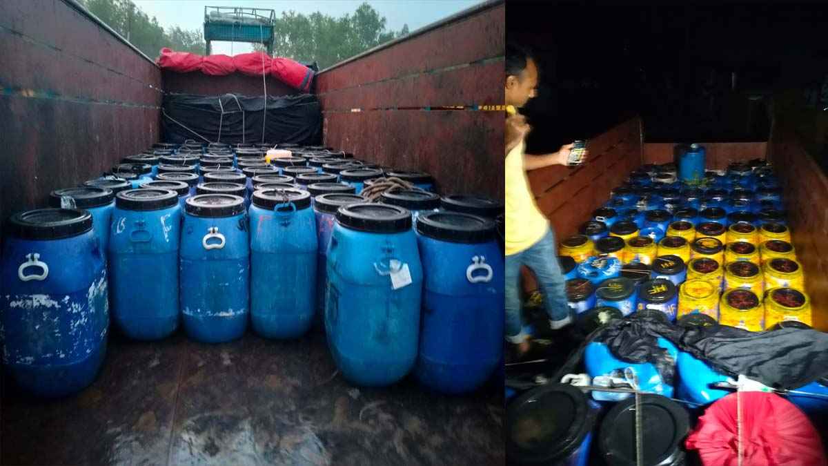 বরগুনায় কোটি টাকার চিংড়ির রেণু পোনাসহ দুই ট্রাক জব্দ