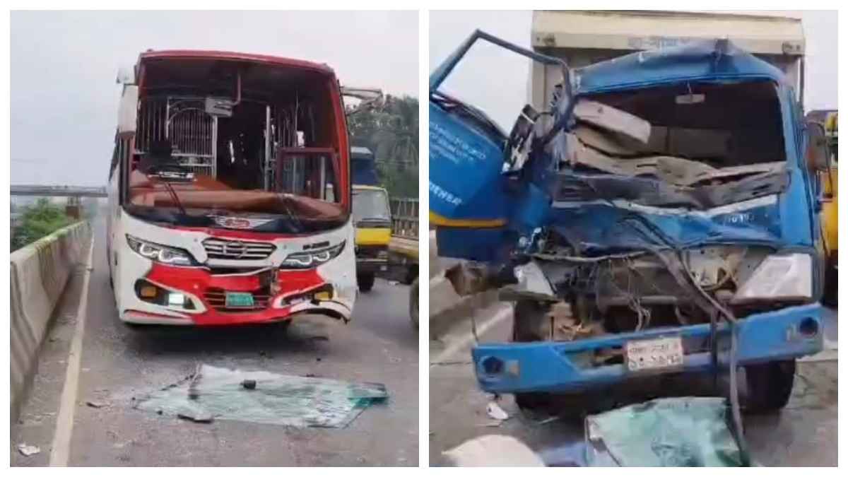 গাজীপুরে ট্রাকের পেছনে পিকআপের ধাক্কায় চালক নিহত