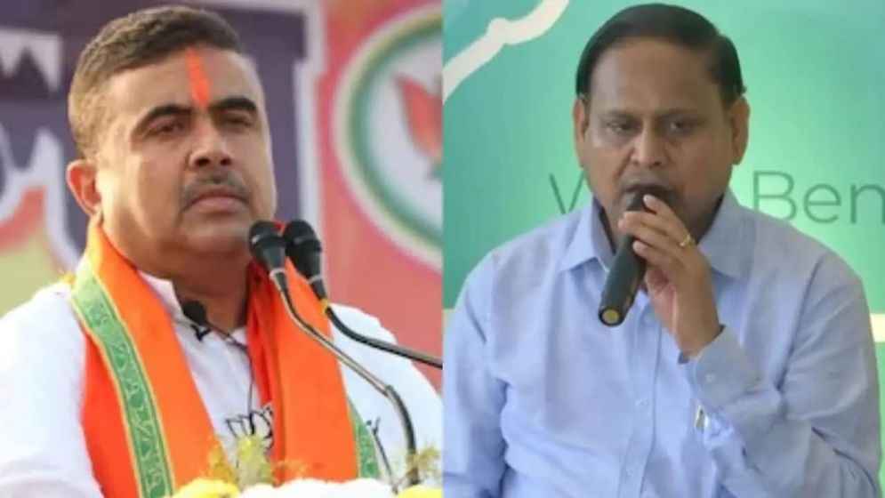 শুভেন্দুর জন্য মিষ্টির প্যাকেট হাতে বিধানসভায় হুমায়ুন