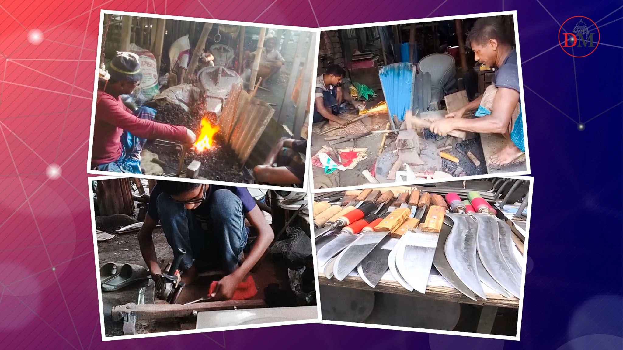 কোরবানির সরঞ্জাম তৈরিতে দম ফেলার ফুসরত নেই কামারদের