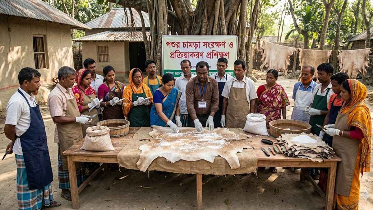 পাইকগাছায় কোরবানির পশু জবাই ও চামড়া সংরক্ষণ প্রশিক্ষণ 