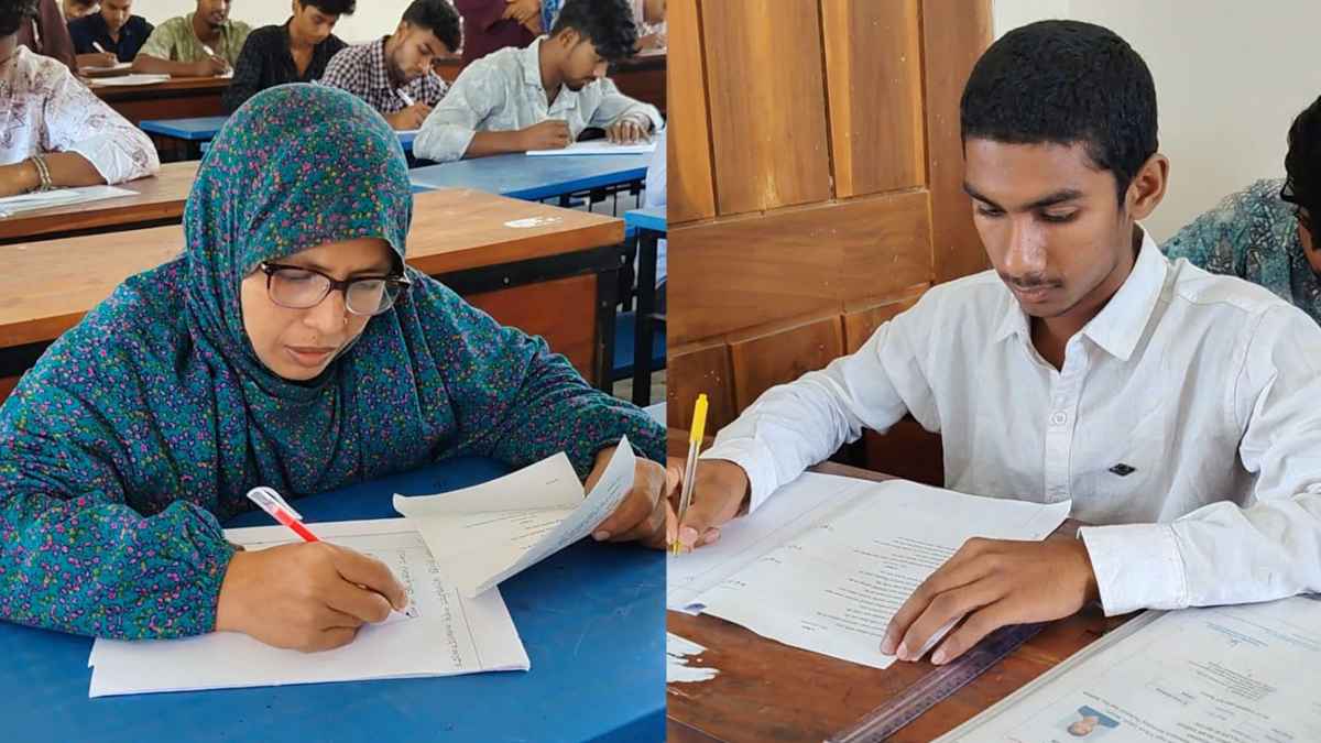 একসঙ্গে এসএসসি পরীক্ষা দিচ্ছেন মা-ছেলে