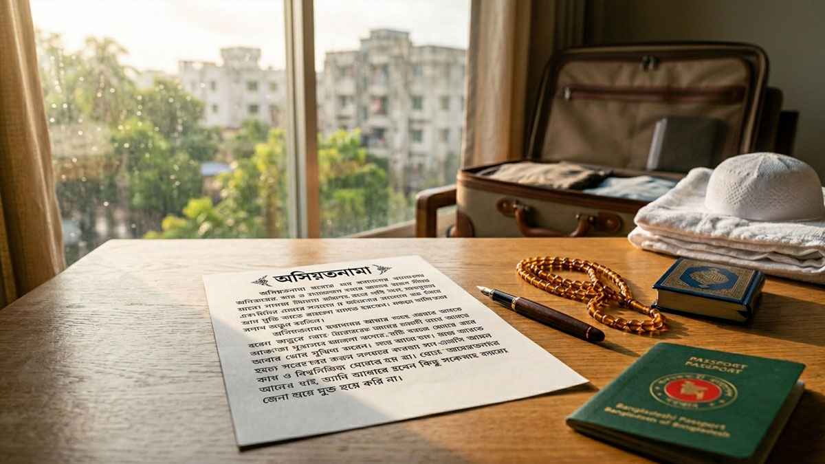 হজের আগে অসিয়তনামা লিখে যাওয়ার নিয়ম কী