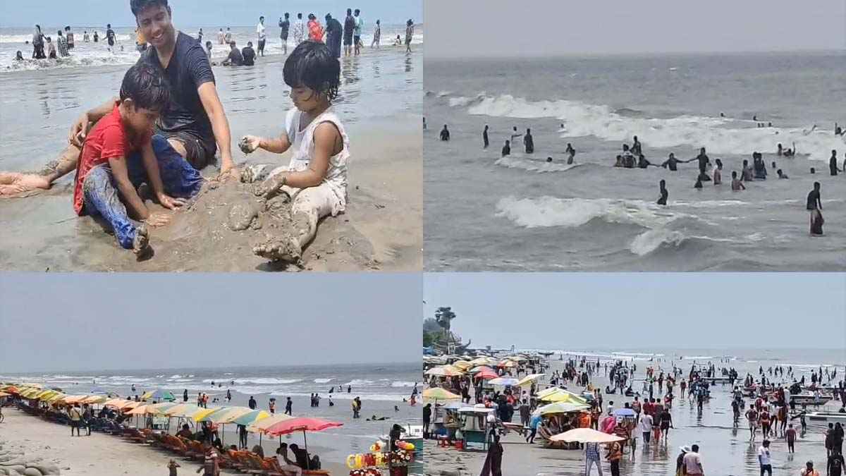 কুয়াকাটায় বাড়ছে পর্যটক সমাগম