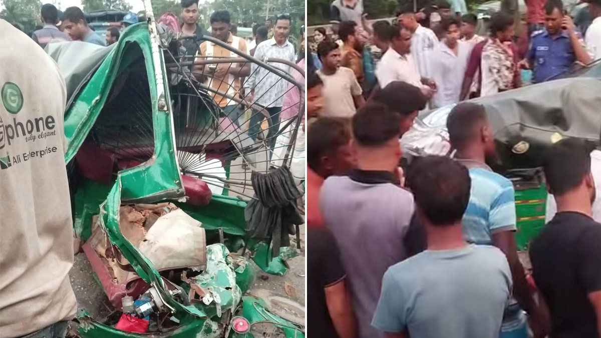 সিরাজগঞ্জে বাসের ধাক্কায় সিএনজির তিন যাত্রী নিহত