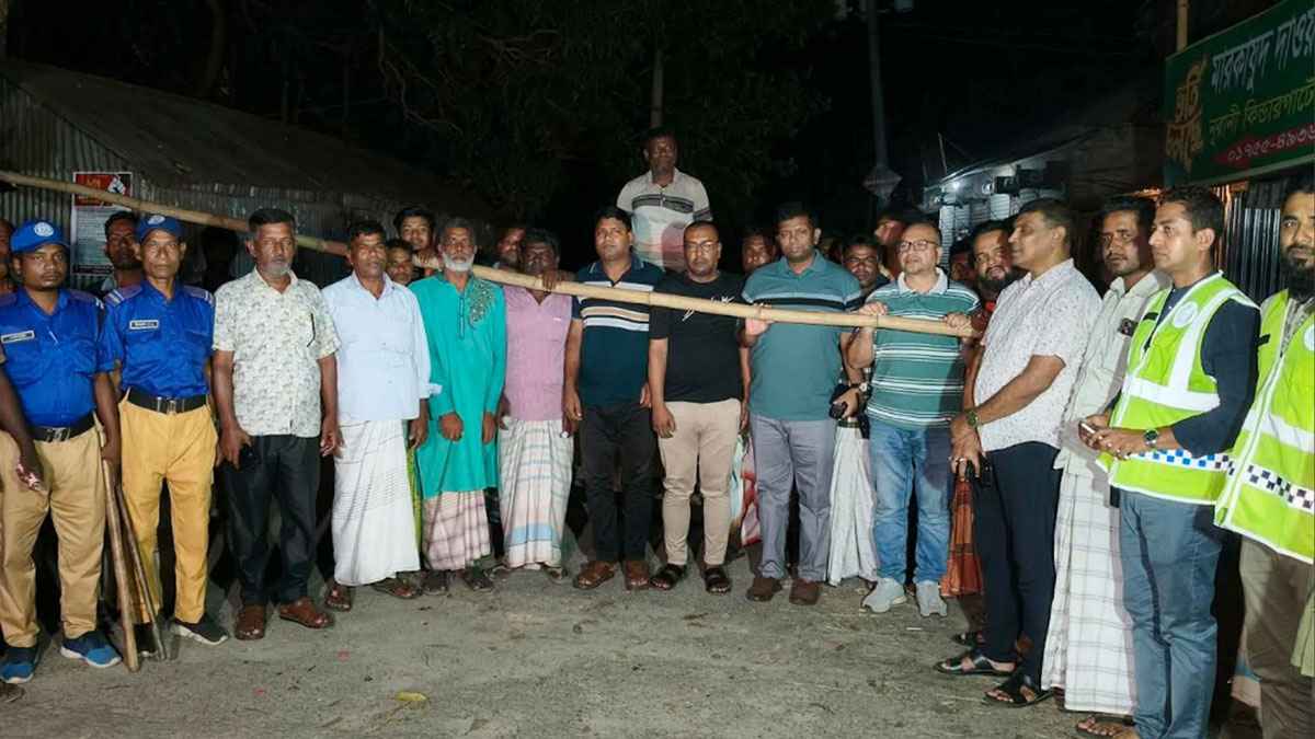 ঈদে সিরাজগঞ্জে গরু চুরি রোধে পুলিশের ব্যতিক্রমী ‘বাঁশকল’