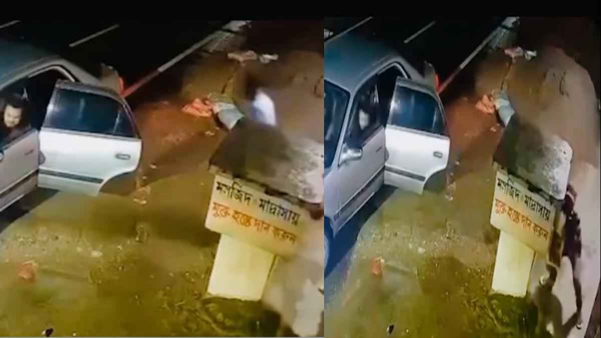 প্রাইভেট কারে এসে মাদরাসার দানবাক্স লুট