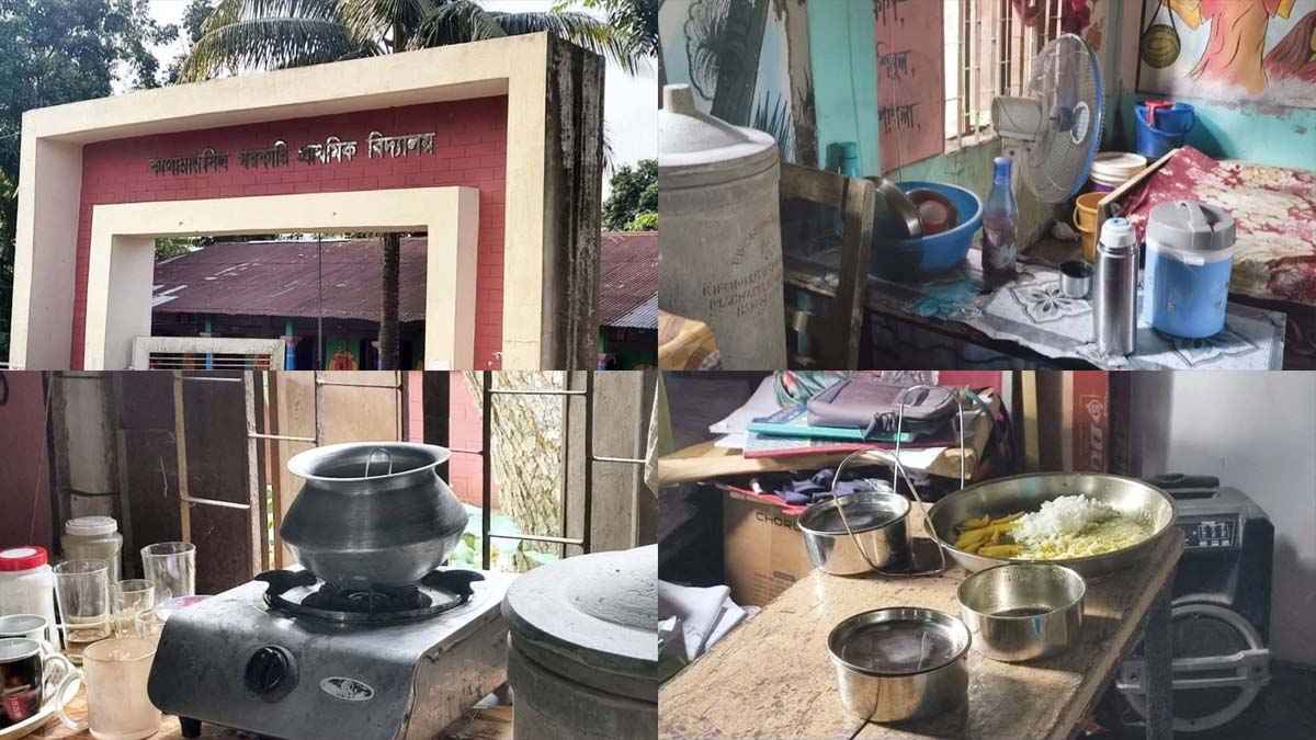 শ্রেণিকক্ষ দখল করে শিক্ষিকার পরিবারসহ বসবাস