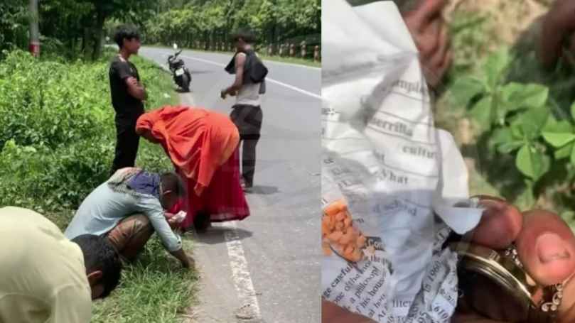পুলিশের ধাওয়ায় কারবারিদের ইয়াবা রাস্তায়, কুড়িয়ে নিলেন স্থানীয়রা