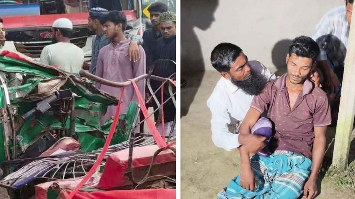 একই পরিবারের চারজনসহ বাসচাপায় নিহত ৭, জামালপুরের গ্রামে রানাগাছায় মাতম