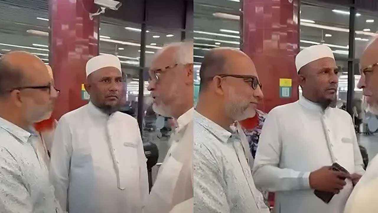 আখতারুজ্জামান বিমানবন্দর কর্মকর্তার সঙ্গে উত্তপ্ত বাক্য বিনিময় করেন। ছবি: সংগৃহীত